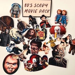 80s horror movie stickers